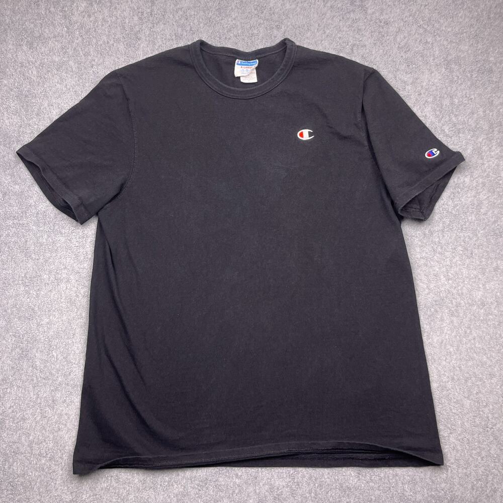 champion heritage‎ t-shirt black cotton signature xl